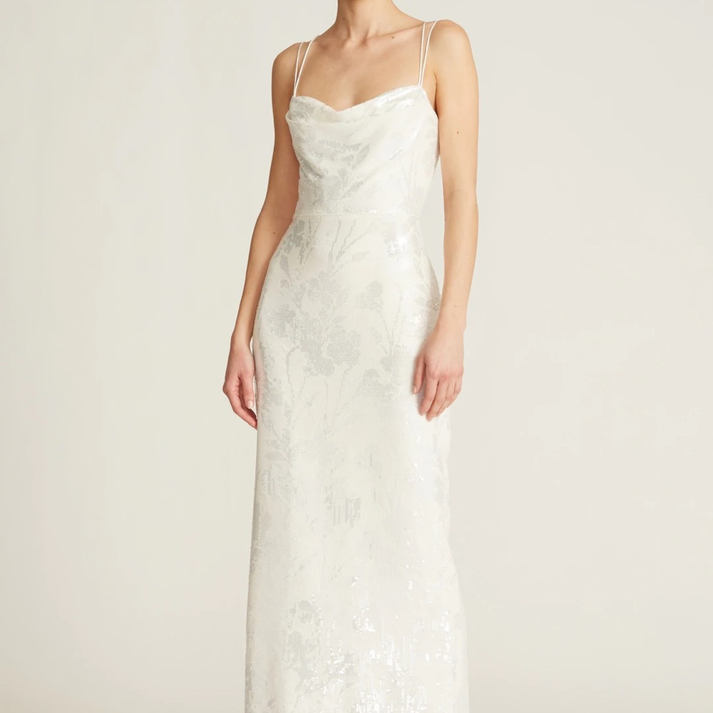 Theia SAYLOR SEQUIN COWL DRESS Brand New with tags bridal dress